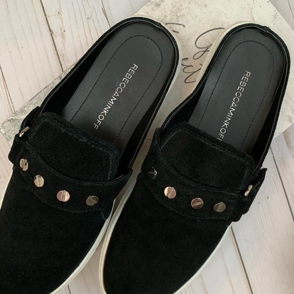 {Rebecca Minkoff} Sonia Suede Stud Slip On Sneaker - Picture 4 of 7